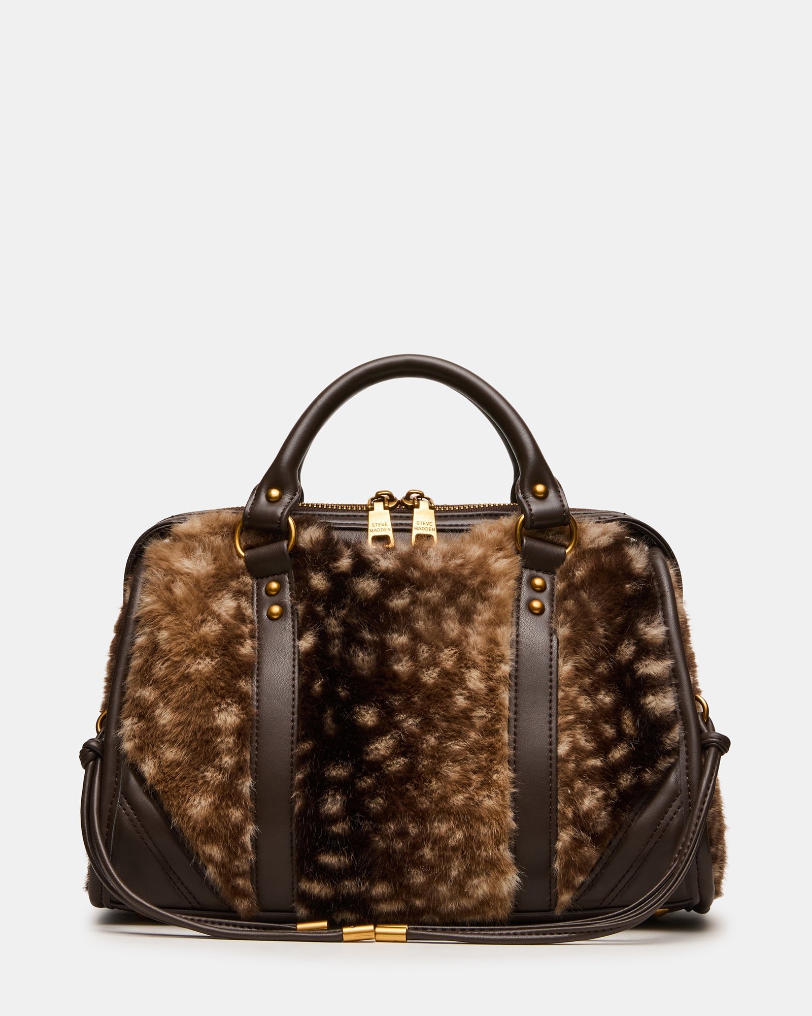 STEVEMADDEN_HANDBAGS_BRIGGS-F_CHOCOLATE-MULTI_01.jpg Riggs Faux Fur - BWS - Image 1